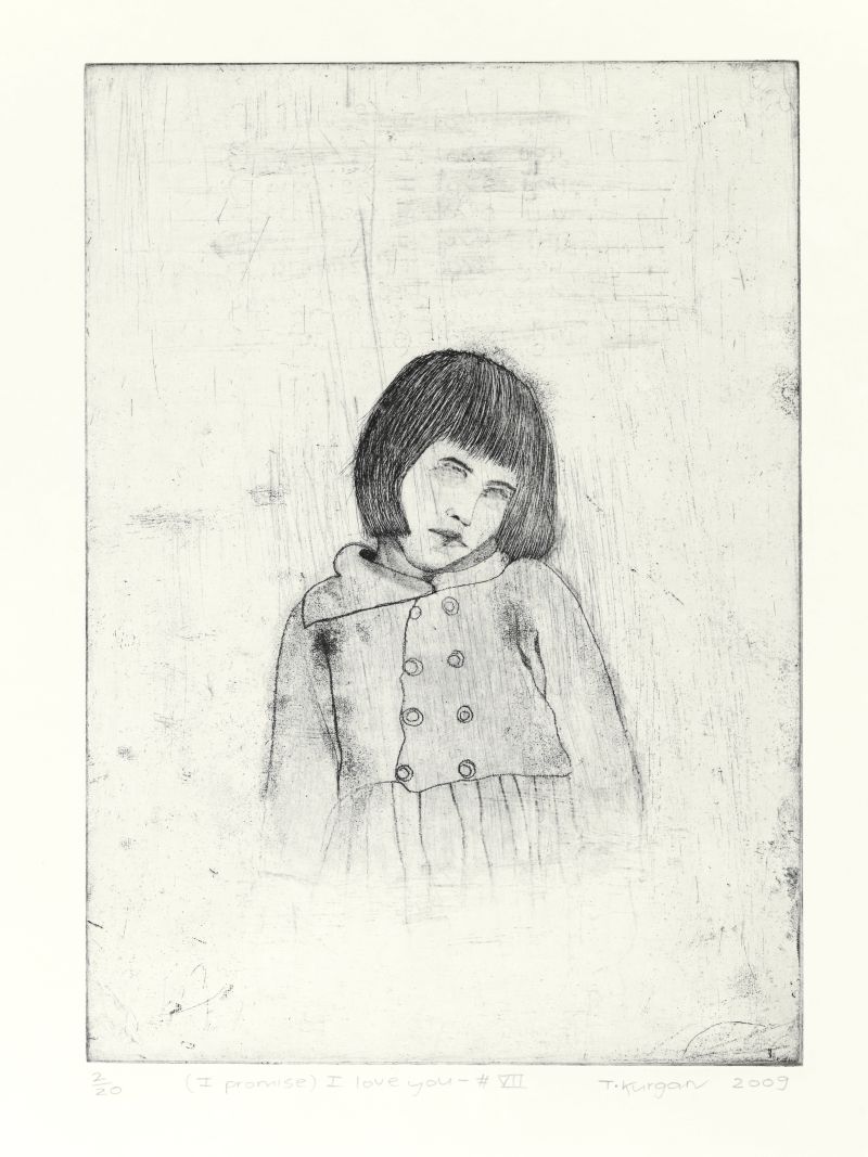 Click the image for a view of: I promise I love you VII. 2009. Etching. Edition 20